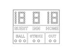 3'6.6" x 5'0" Baseball Scoreboard