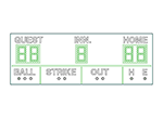 14'0.37" x 5'0.37" Baseball Scoreboard w/ Hit/Error Indicators