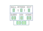 12'0.25" x 10'4.75" Baseball Scoreboard w/ Hit/Error Indicators