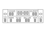 24'0.75" x 8'0.5" Football Scoreboard w/ Football Indicator and T.O.L