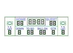 27'0.75 "x 8'0.5" Football Scoreboard w/ Football Indicator and T.O.L