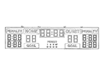 13'0.37" x 3'0.125" Hockey Scoreboard w/Period Indicators