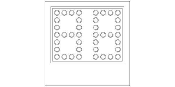 4'0" x 4'0" Lap Counter