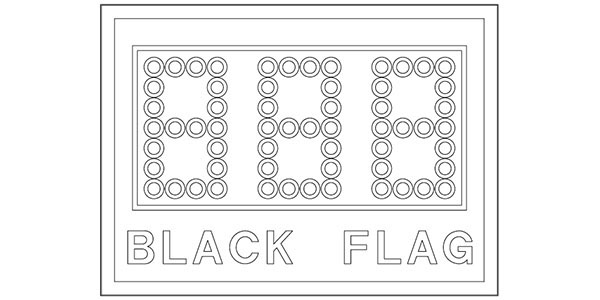 4'0" x 4'0" Lap Counter Black Flag