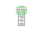 9'0" x 17'6" Racetrack Scoreboard w/Positions 1-3