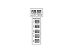 8'0" x 24'0" Racetrack Scoreboard w/Positions 1-5