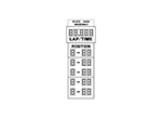 9'0" x 22'0" Racetrack Scoreboard w/Position 1-5