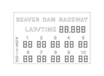 No Info. Racetrack Scoreboard w/Position 1-10