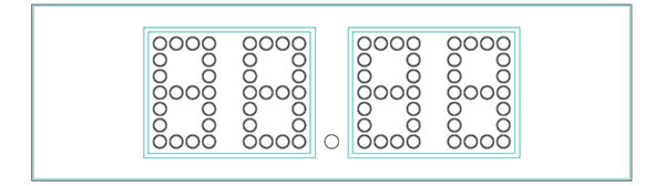 8'0.25" x 2'4.25" Countdown Timer