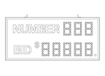 5'6" x 2'6" Horse Auction Board