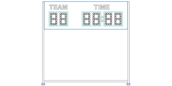 9'2.25" x 3'0.25" Moonbuggy Racing Scoreboard