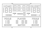 9'0" x 5'5" Basketball Scoreboard w/Wrestling&Volleyball Capability