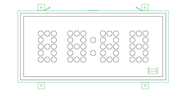 3'10" x 1'10" Basketball Game Time Indicator