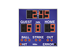 8'0.25" x 7'10" Baseball Scoreboard w/Hit/Error Indicators