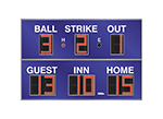 12'0" x 8'0" Baseball Scoreboard w/Hit/Error Indicators