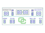 24'0.25" x 10'0.5" Football scoreboard w/Football Indicators&TOL Digits