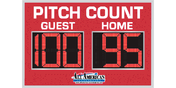 4'0"x6'0" Pitch Count Baseball Scoreboard