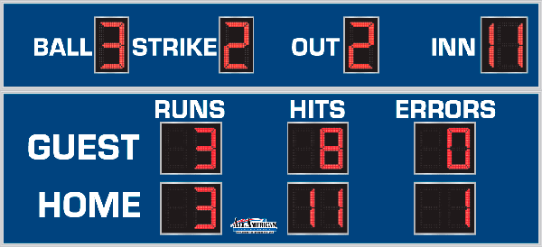 8'5" x 18'0" Baseball Scoreboard