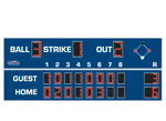 8'5" x 20'0" Line Score Baseball Scoreboard