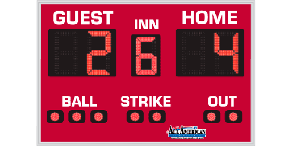 4'0" x 6'0" Basic Baseball Scoreboard