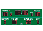 8'0" x 20'0" Standard Football Scoreboard