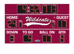 11'0.75" x 18'0" Standard Football Scoreboard with 6 Digit Timer (Track)