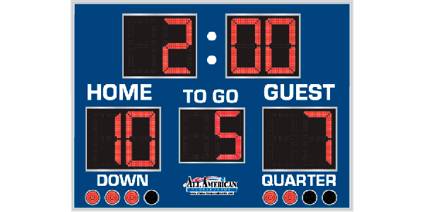 6'0" x 8'0" Basic Football Scoreboard