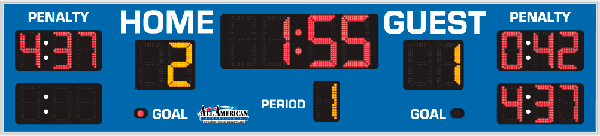 3'0" x 13'0" Hockey Scoreboard